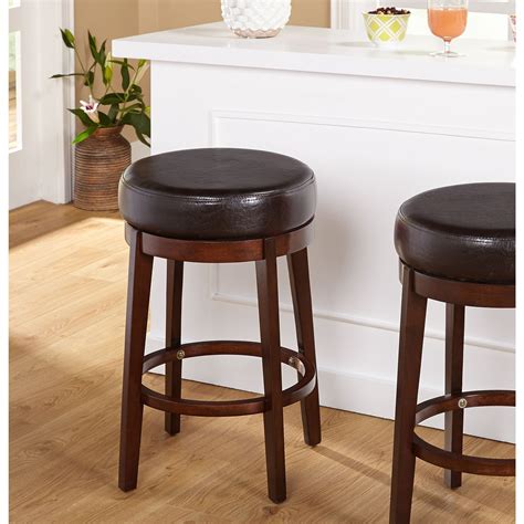 Simple Living 24 Inch Avenue Swivel Stool Red Counter Stools