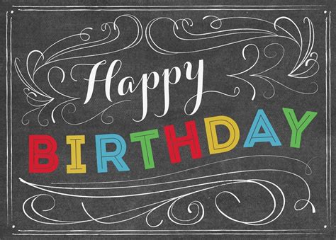 Download hd happy birthday photos for free on unsplash. Colorful Chalkboard Birthday | Happy birthday cards, Happy ...