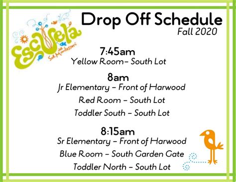 Reminders About Drop Off And Pick Up • Escuela Del Sol Montessori