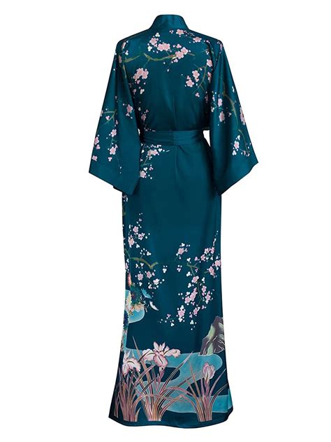 Old Shanghai Women S Kimono Robe Long Watercolor Floral