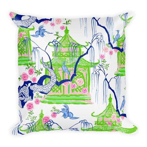 Carmen Collection Chinoiserie Pagoda Pillows Katie Herman Art Store