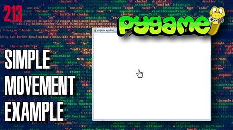Pygame Simple Movement Python Game Programming Youtube