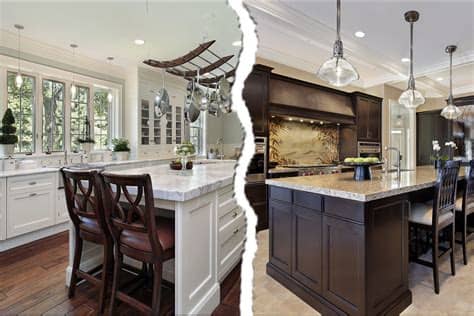 Kitchen under cabinet lighting is bright and welcoming as they light up the counters and backsplash beneath. Fresh Coat of Paint: Light vs Dark Kitchens