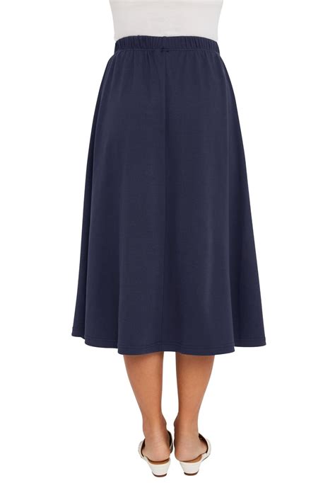 jessica london women s plus size soft ease midi skirt ebay