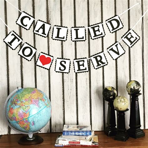 Called To Serve Paper Banner Lds Missionary Farewell Banner Missionary Farewell Party