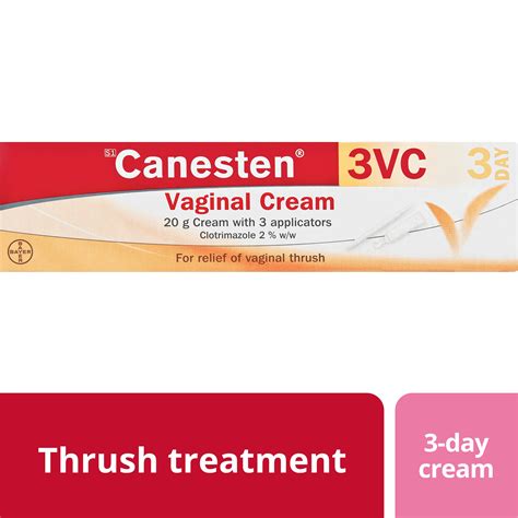 Canesten Thrush 3 Day Internal Vaginal Cream Canesten Products