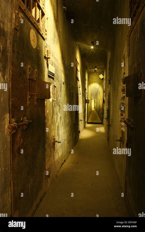 Corridor Of Cells For Prisoners On Death Row In Hoa Lo Prison Museum In