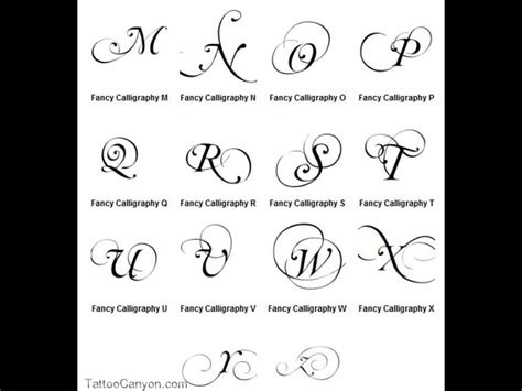12 Calligraphy Alphabet Letters Font Images Tattoo Script Font
