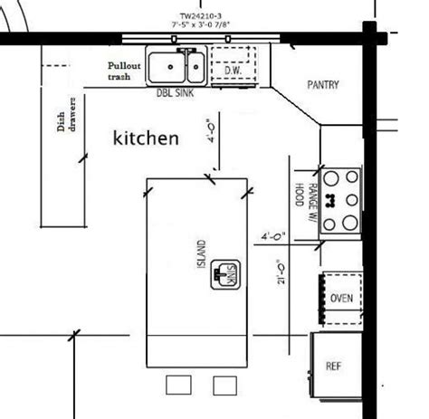 How To Lay Out A Kitchen Floor Plan Things In The Kitchen