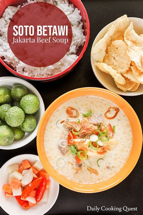 Authentic and easy soto betawi (jakarta beef soup) recipe you can make at home that will remind soto (traditional indonesian soup) is widely enjoyed throughout indonesia and every region has its. Soto Betawi - Jakarta Beef Soup | Recipe | Soup recipes ...