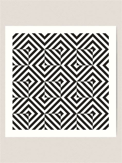 Black And White Geometric Pattern Art Print