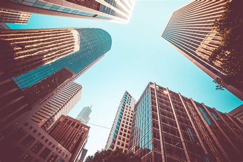 Tall Skyscrapers View From Below Vintage Edit Free Stock Photo Download