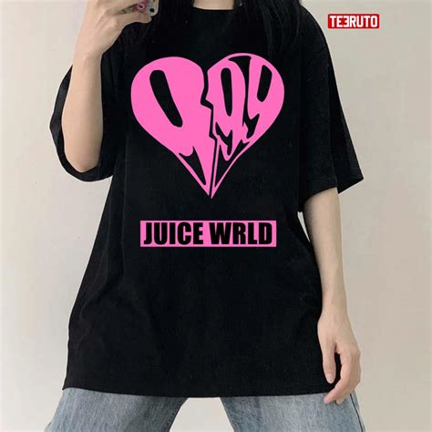 Pink Heart Juice Wrld 999 Merchandise Unisex Hoodie Teeruto