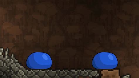 Blue Slimes Bouncing To The Exact Tempo Of Terrarias Underground Theme