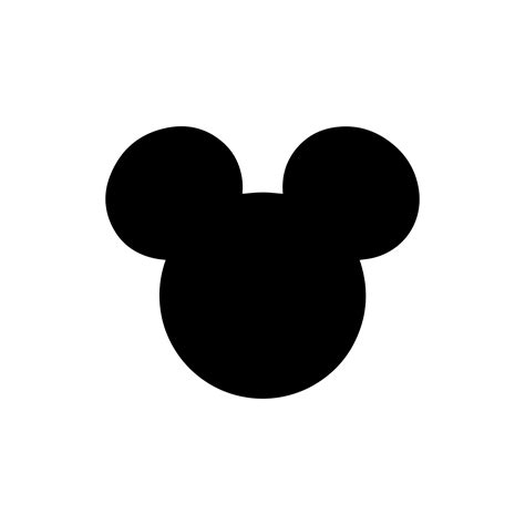 Mickey Mouse Head Svg Mickey Mouse Silhouette Vector Svg And Etsy Images