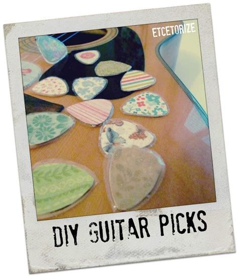 Diy Guitar Picks Etcetorize Indie Craft Guitar Crafts Guitar Picks