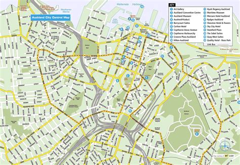 Auckland City Central Map Aukland Australia • Mappery