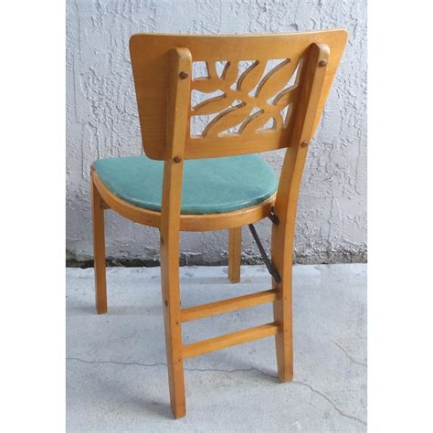Serpentine wood folding banquet table. Mid Century Modern Folding Wood Card Table & Folding ...