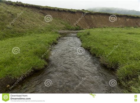 Stream On A Meadow In The Mountains Stock Image Image Of Nature
