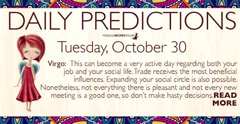 daily predictions for tuesday 30 october 2018 magical recipes online