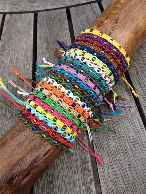 Handmade Waxed Cotton Adjustable Friendship Bracelet Anklet