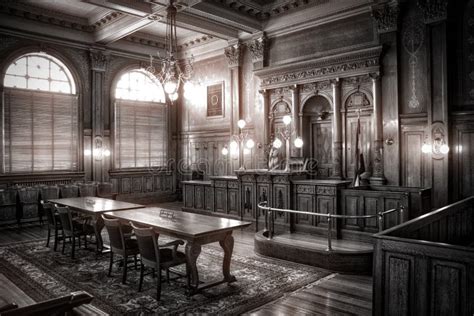 A Courtroom From The Last Century Court Room Stock Photo Image Of
