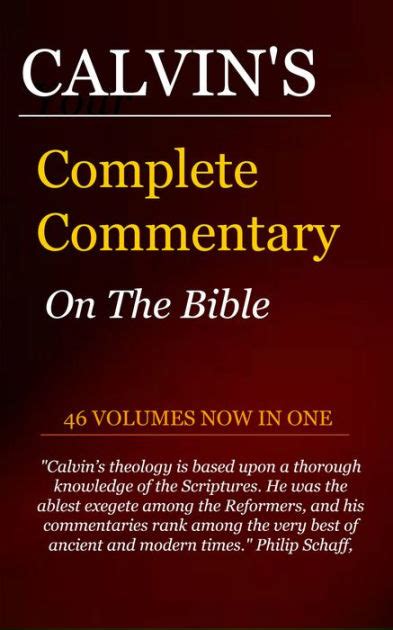 Calvins Complete Commentary Complete Edition By John Calvin Ebook