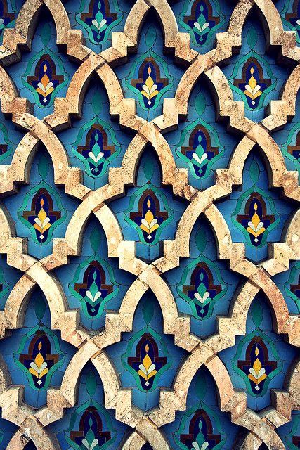 Moroccan The Pattern On The Walls Of Hassan Ii Mosque Casablanca