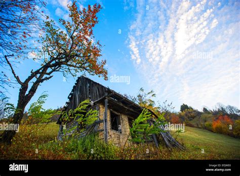 Ruins Of A House In Middle Of Nowhere Stock Photo Alamy