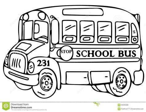 School Bus Coloring Pages Stock Illustration Illustration Of Marker 66205086
