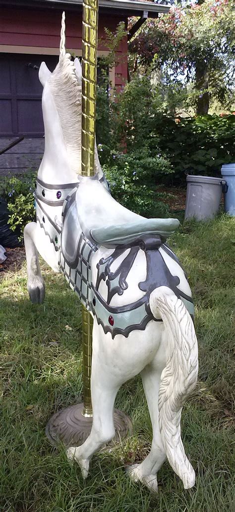 Unicorn Carousel Horse Full Size Fiberglass Animal Carousel Animals