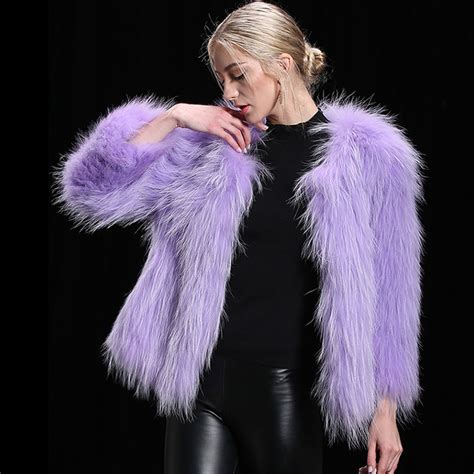 Buy High Quality Fluffy Genuine Fox Fur Coat Women