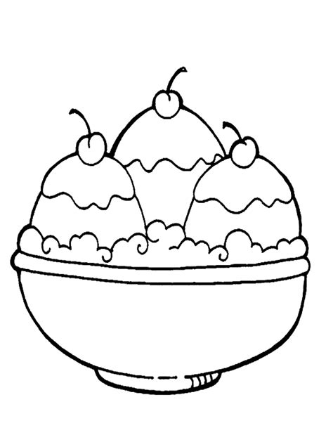 Ice Cream Sundae Coloring Drawing Pages Milkshake Outline Drawings