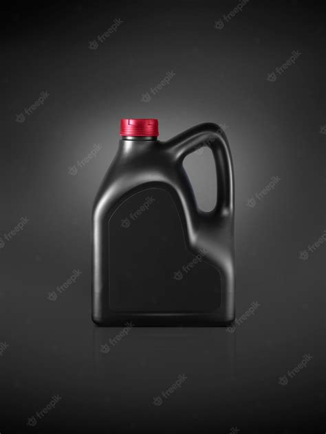 Premium Photo Gallon Of Engine Oil On A Dark Black Background