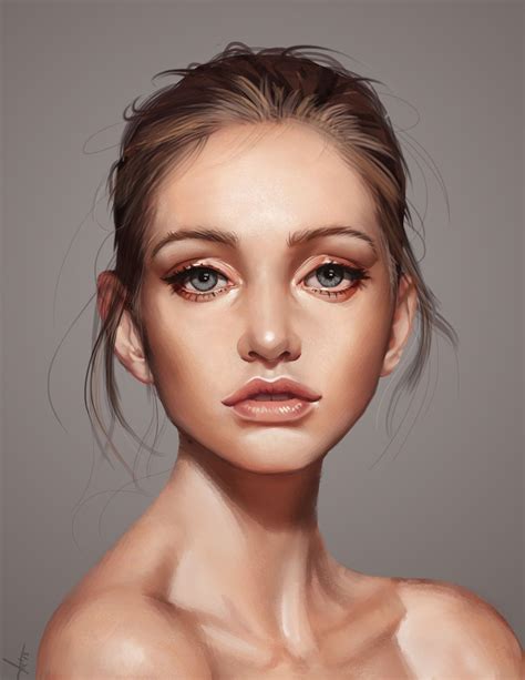 A Beautiful Face Victor Lozada Digital Painting Portrait Digital