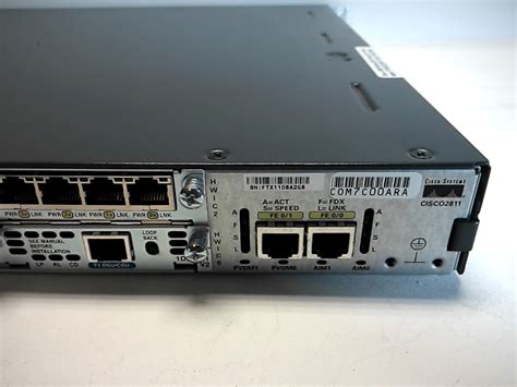 Cisco 2800 Series 2811 Router W 1hwic 4esw 1vwic2 2mft T1e1 1wic
