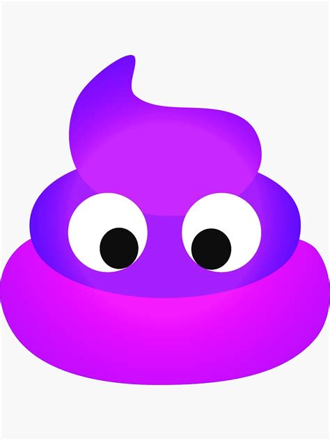 Purple Poo Sticker For Sale By Artbysbs Redbubble