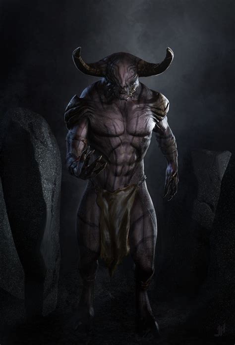 Demon Minotaur Jonathanhernandez Cgsociety Fantasy Wizard Demon