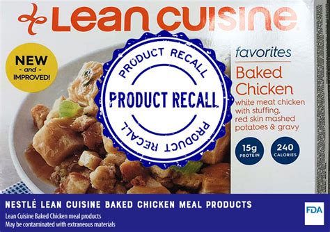 Recall Of Lean Cuisine Baked Chicken Meal Products Copperstatenews