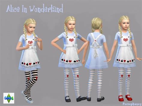 Alice In Wonderland Costume By Persephaney At Tsr Sims 4 Updates