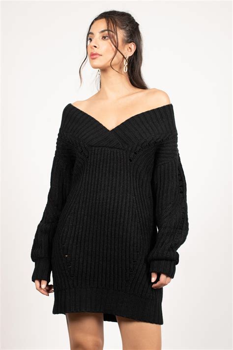Tobi Sweaters Cardigans Womens Alise Black Chunky Knit Sweater