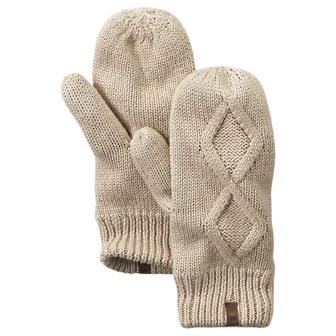 Womens Fleece Lined Cable Knit Mittens Timberland Us Store