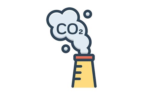 Carbon Emission Icon Pre Designed Illustrator Graphics ~ Creative Market