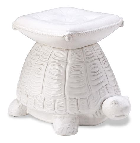 White garden stool end table. White Ceramic Turtle Garden Seat Stool Side Table | eBay