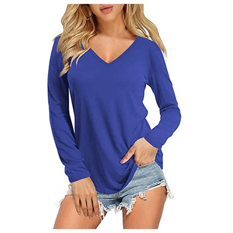 Beppter Clearance Womens T Shirts Long Sleeve V Neck Lady Fashion