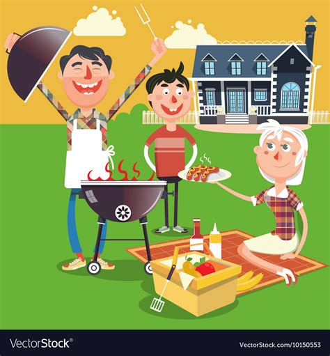 There are 308 picnic cartoon for sale on etsy, and they cost £11.47 on average. Family barbecue picnic cartoon Royalty Free Vector Image