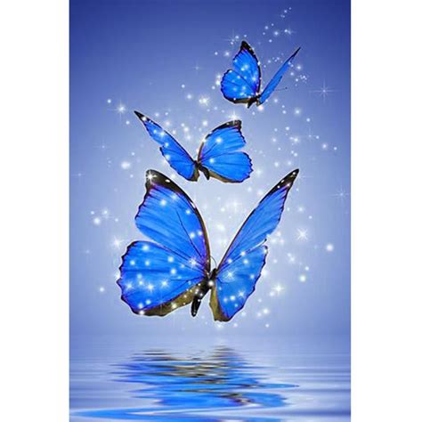 Three Butterflies Diy 5d Diamond Painting Small Canvas Art Diamond