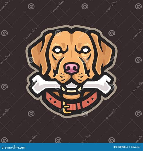 Labrador Retriever Head Mascot Logo Stock Vector Illustration Of