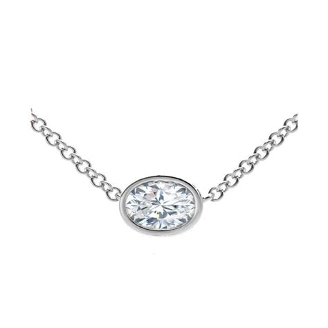Oval Diamond Necklace Gundersons Jewelers