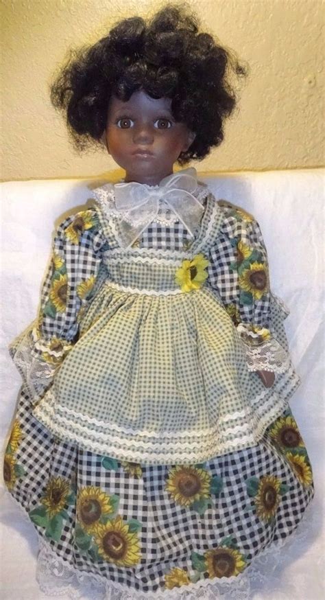 African American Porcelain Pioneer Doll African American Porcelain